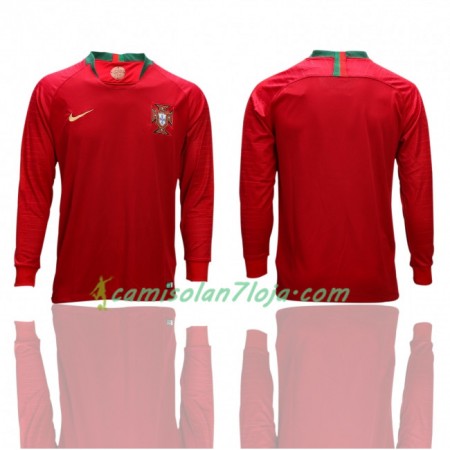 Camisola Portugal 1º Equipamento Mundial 2018 Manga Comprida